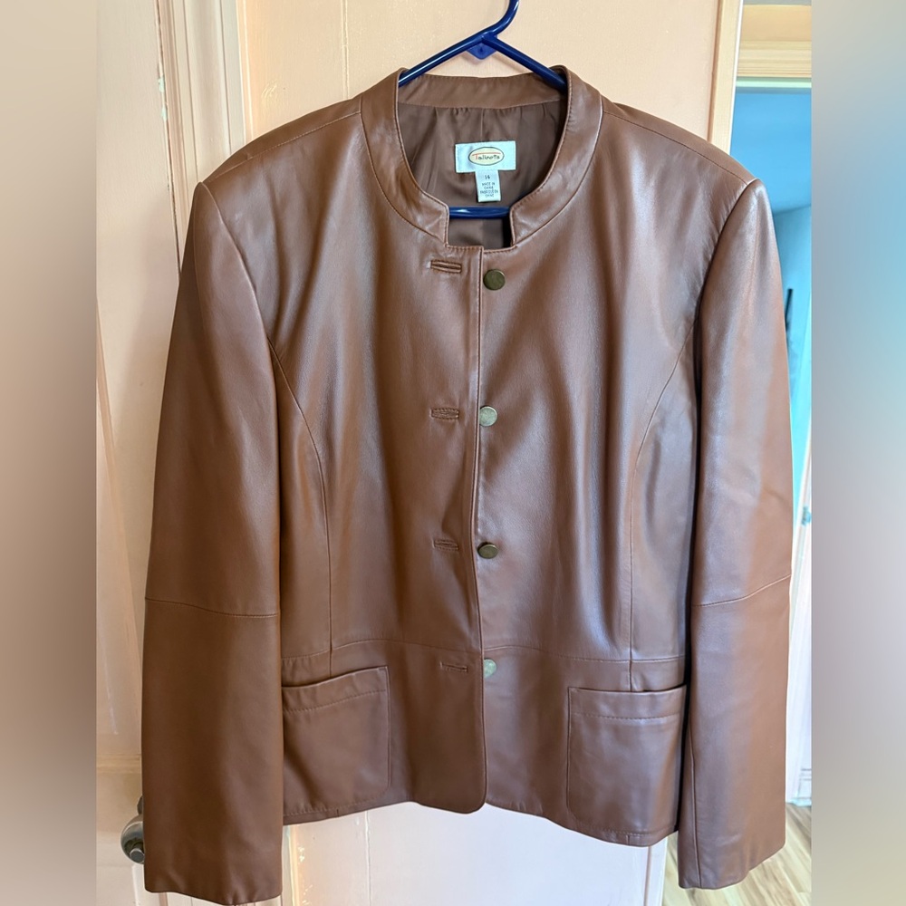 Talbots Brown Leather Jacket